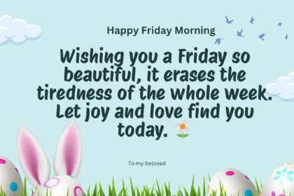 Friday blessings image with a soft quote about finding joy, love, and rest after a long week.