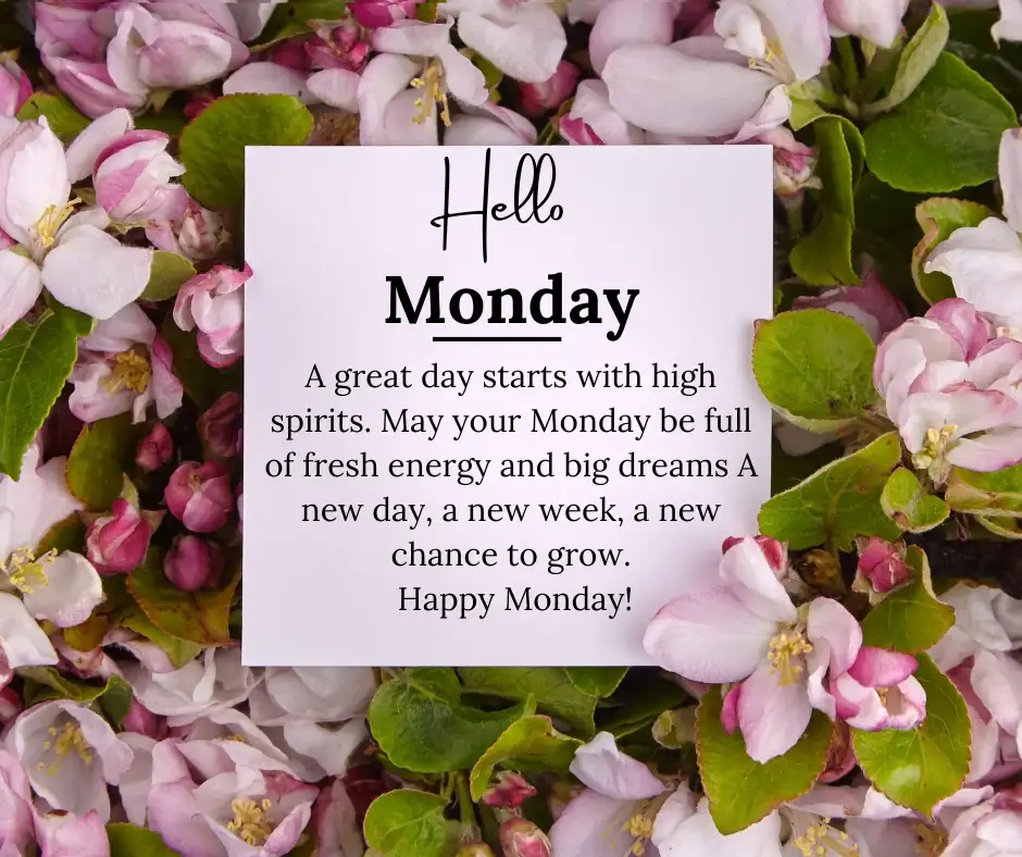 Monday blessings with motivation, fresh energy, and dreams
