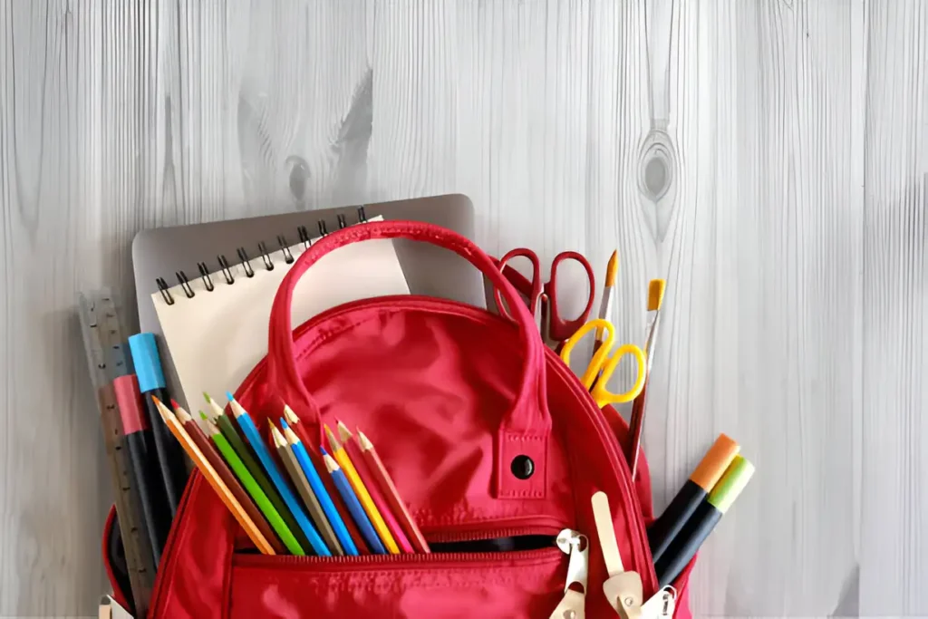 Backpack and school supplies ready for how many days in a school year students attend classes